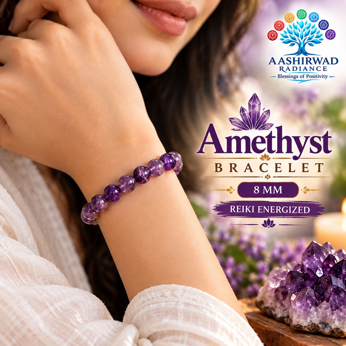 Amethyst Bracelet – Reiki Energized