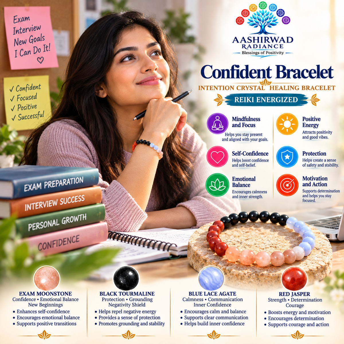 Confident Bracelet - Reiki Energized