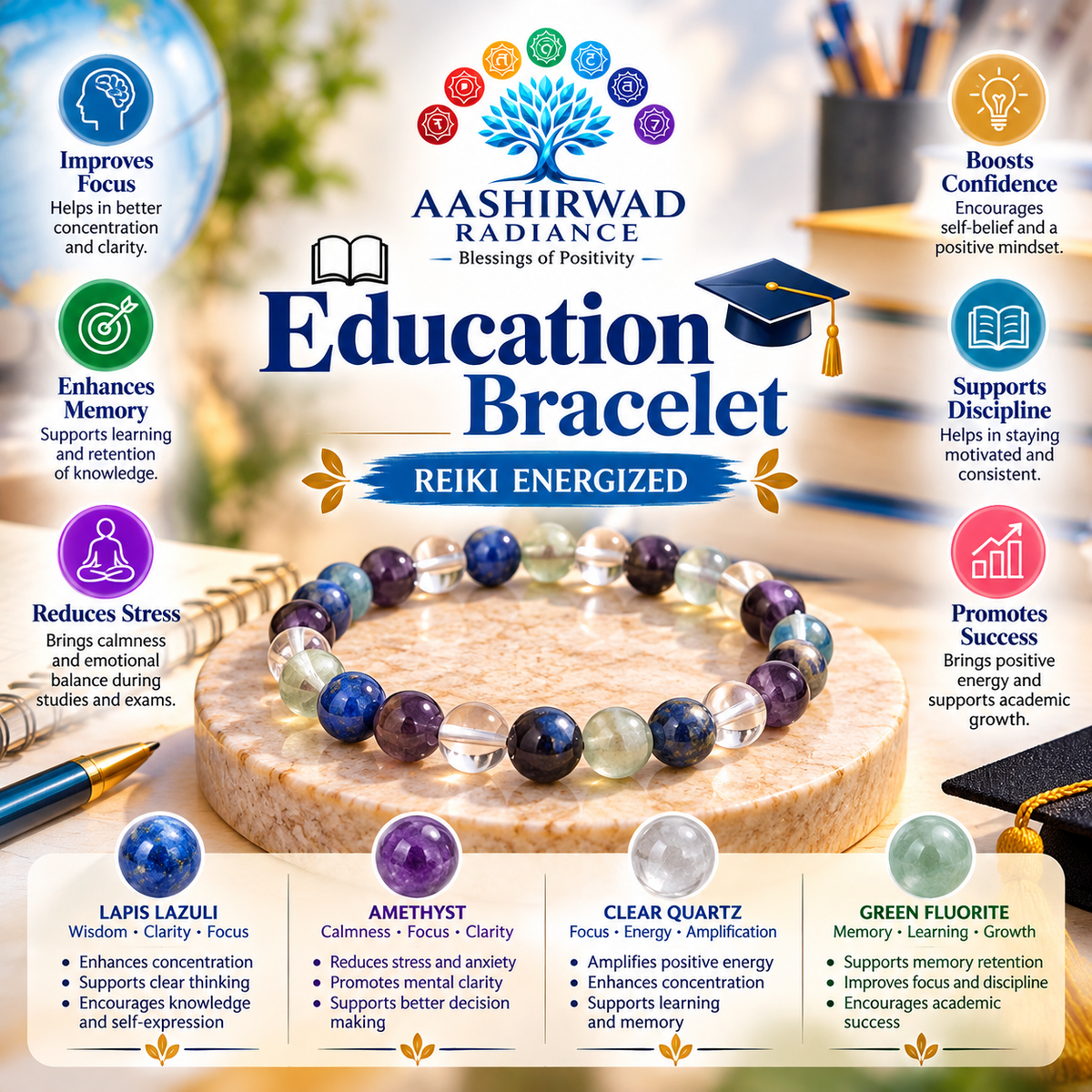 Education Bracelet – Reiki Energized