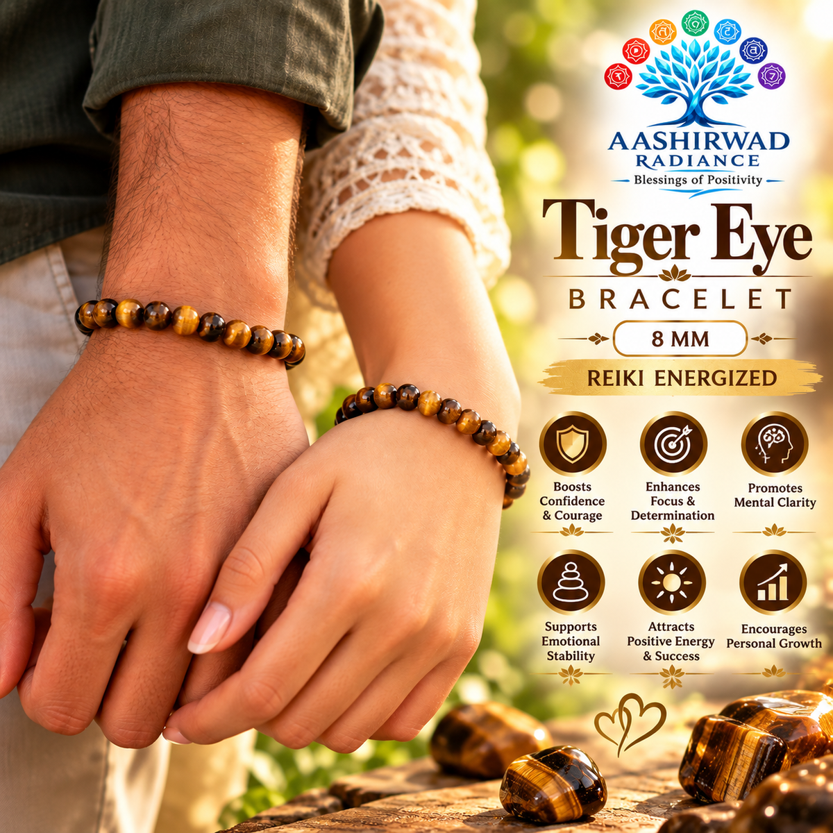 Tiger Eye Bracelet – Reiki Energized