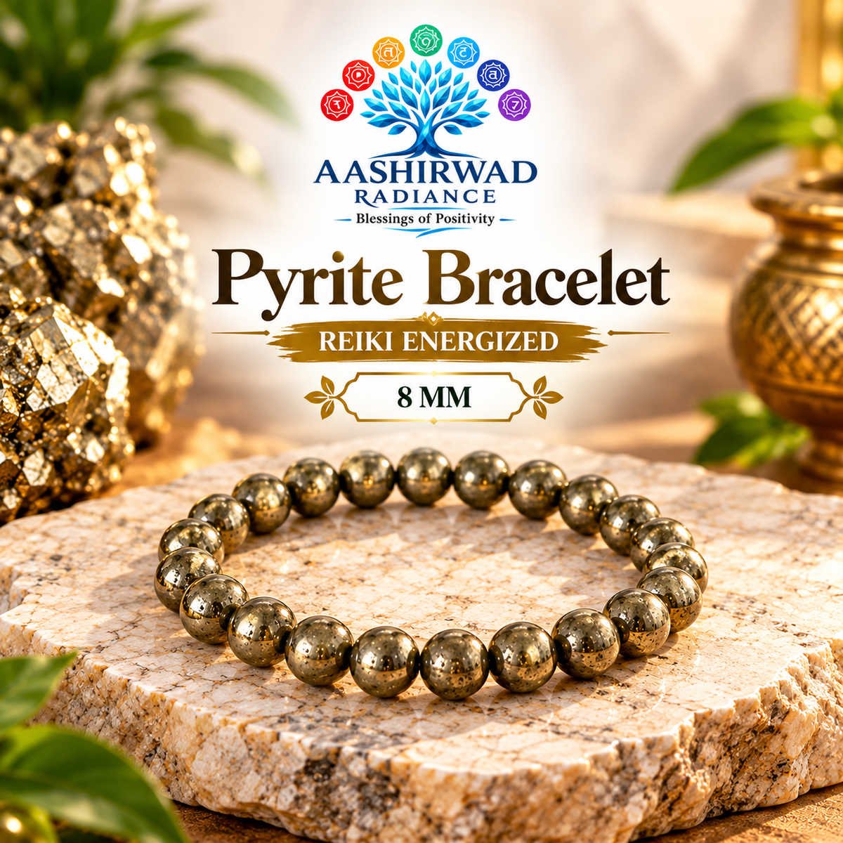 Pyrite Bracelet – Reiki Energized