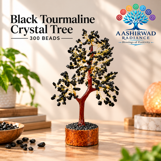 Black Tourmaline Crystal Tree – 300 Beads | Reiki Energized