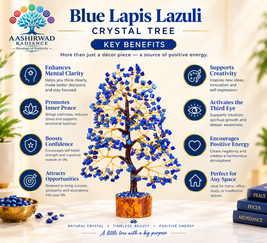 Blue Lapis Lazuli Crystal Tree - 300 Beads | Reiki Energized