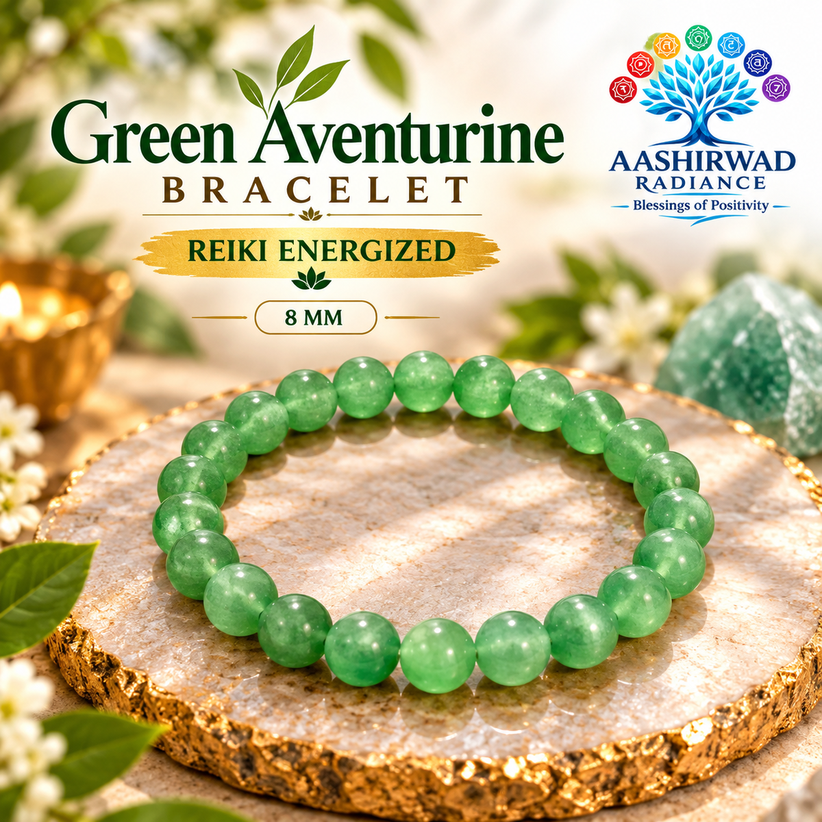 Green Aventurine Bracelet – Reiki Energized