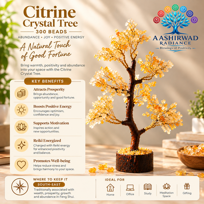 Citrine Tree - 300 Beads | Reiki Energized
