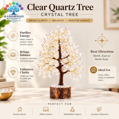 Clear Quartz Tree – 300 Beads | Reiki Energized