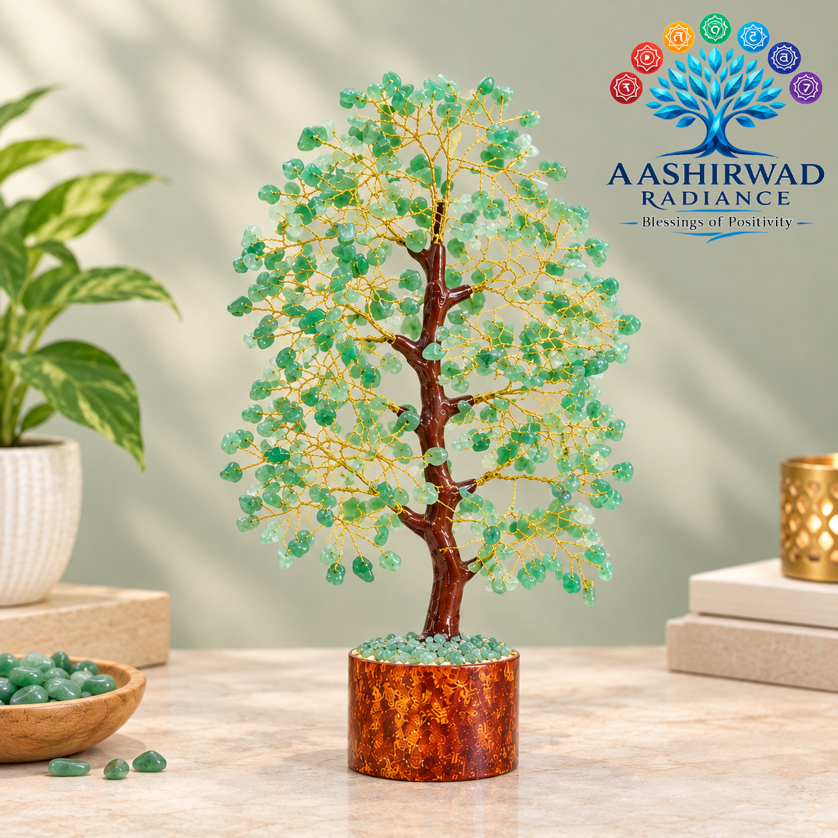 Green Aventurine Tree - 300 Beads | Reiki Energized