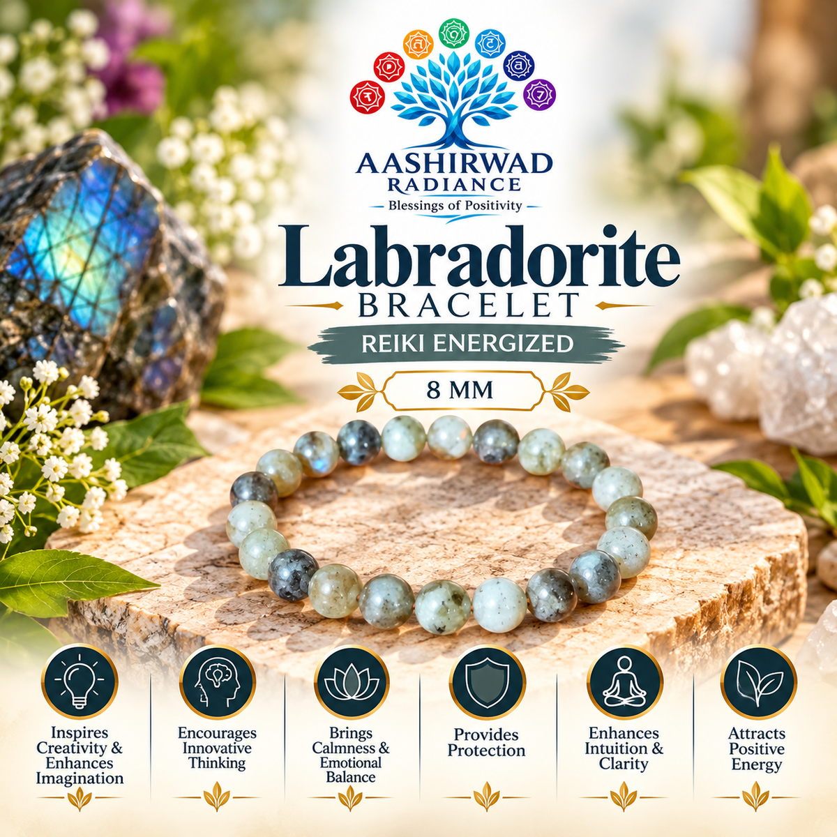 Labradorite Bracelet – Reiki Energized