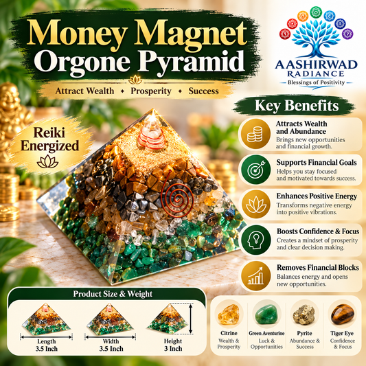 Money Magnet Orgone Pyramid – Reiki Energized