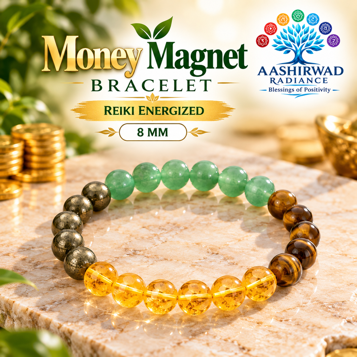 Money Magnet Bracelet – Reiki Energized