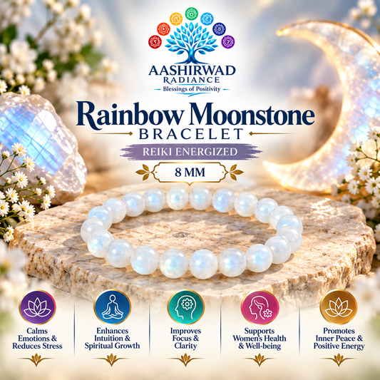 Rainbow Moonstone Bracelet – Reiki Energized
