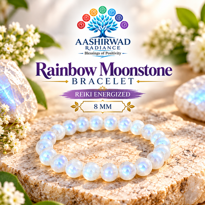 Rainbow Moonstone Bracelet – Reiki Energized
