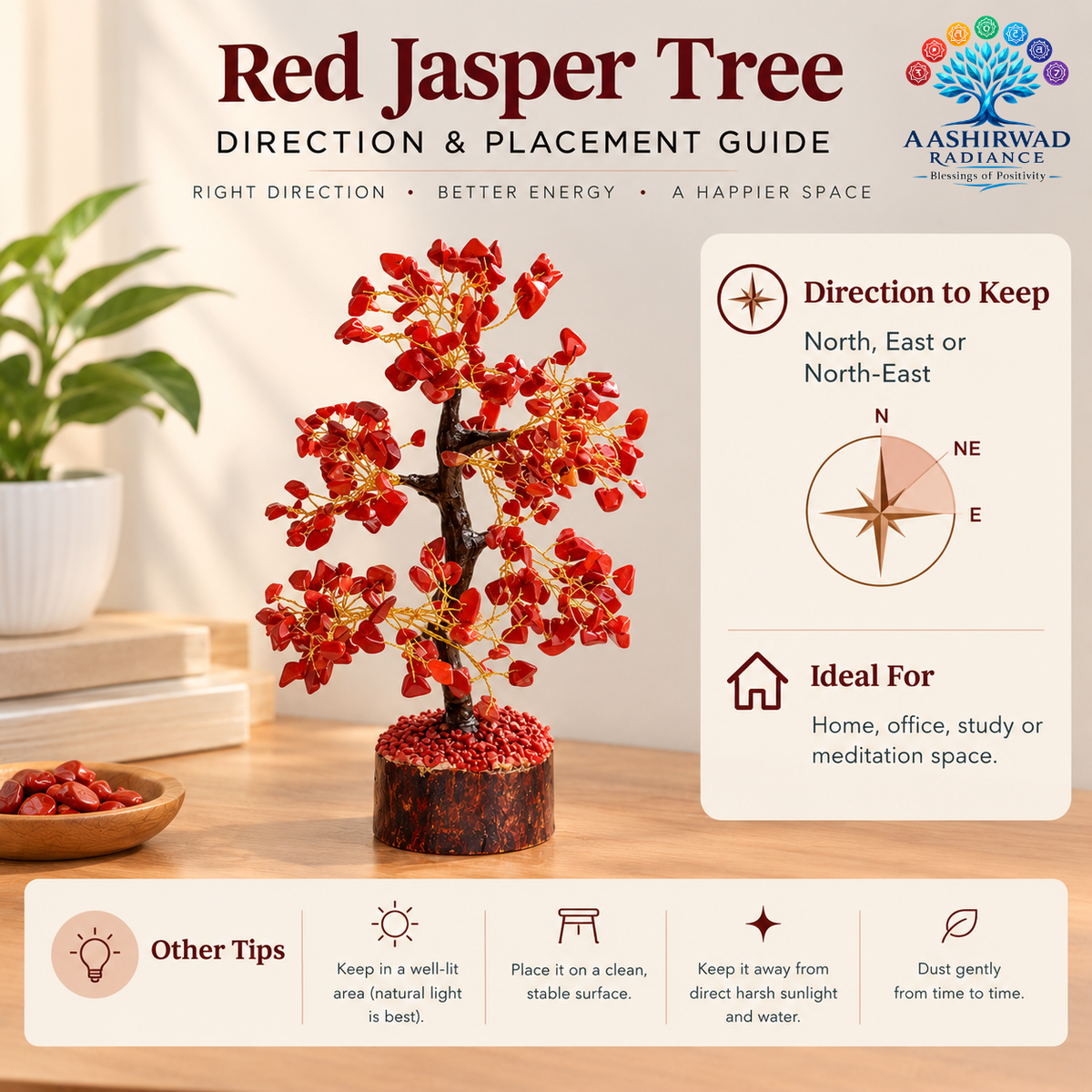Red Jasper Tree – 300 Beads | Reiki Energized