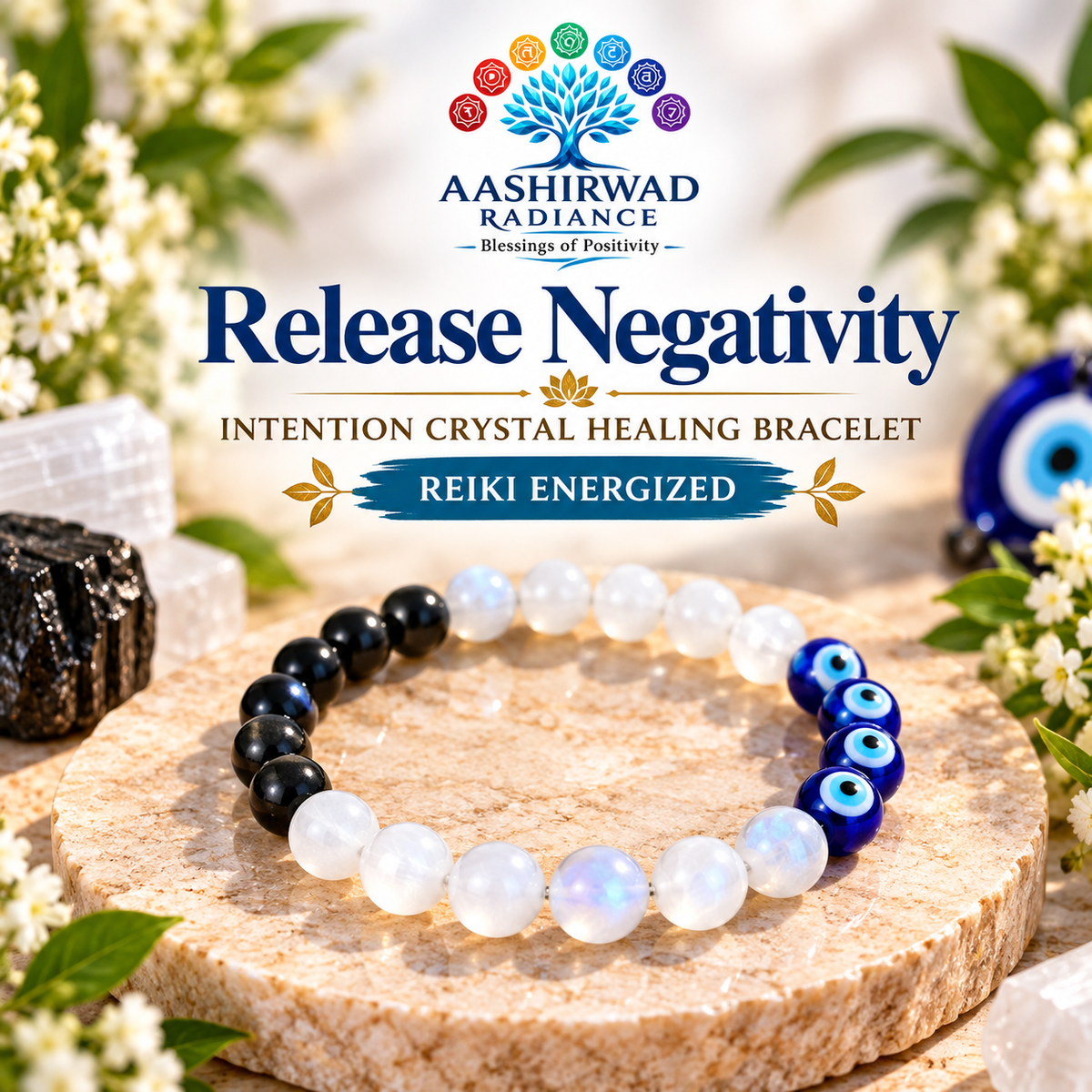 Release Negativity Intention Bracelet - Reiki Energized