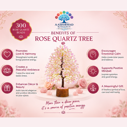 Rose Quartz Tree - 300 Beads | Reiki Energized