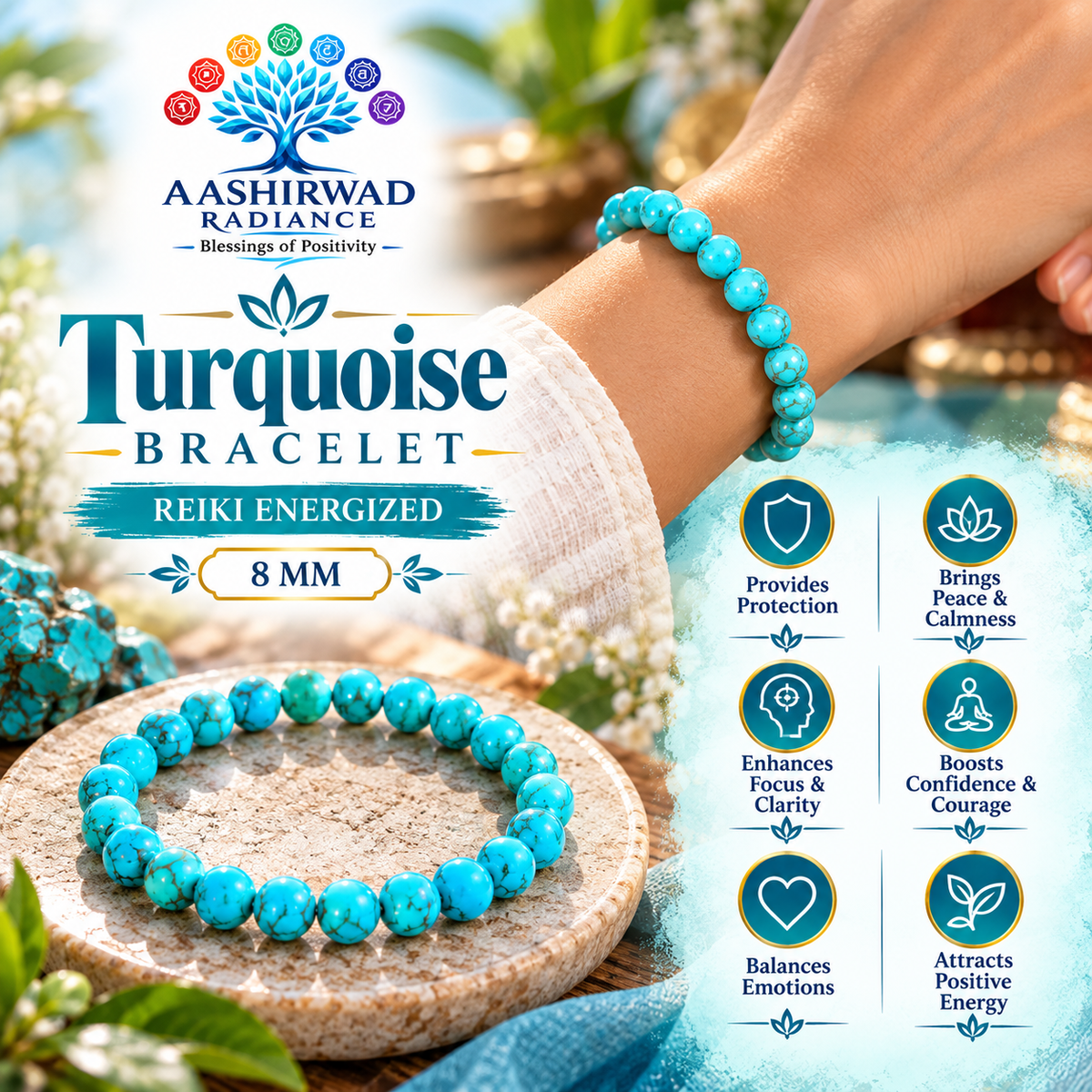Turquoise Bracelet – Reiki Energized